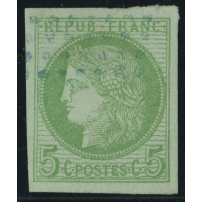 Céres YT 17 - 5 c. vert s. azuré - Oblitere cote 12 euro