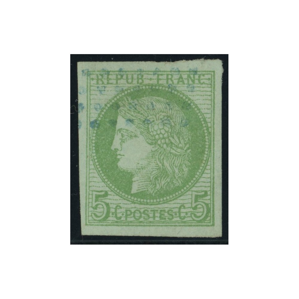 Céres YT 17 - 5 c. vert s. azuré - Oblitere cote 12 euro