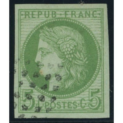 Céres YT 17 - 5 c. vert s. azuré - Oblitere cote 12 euro