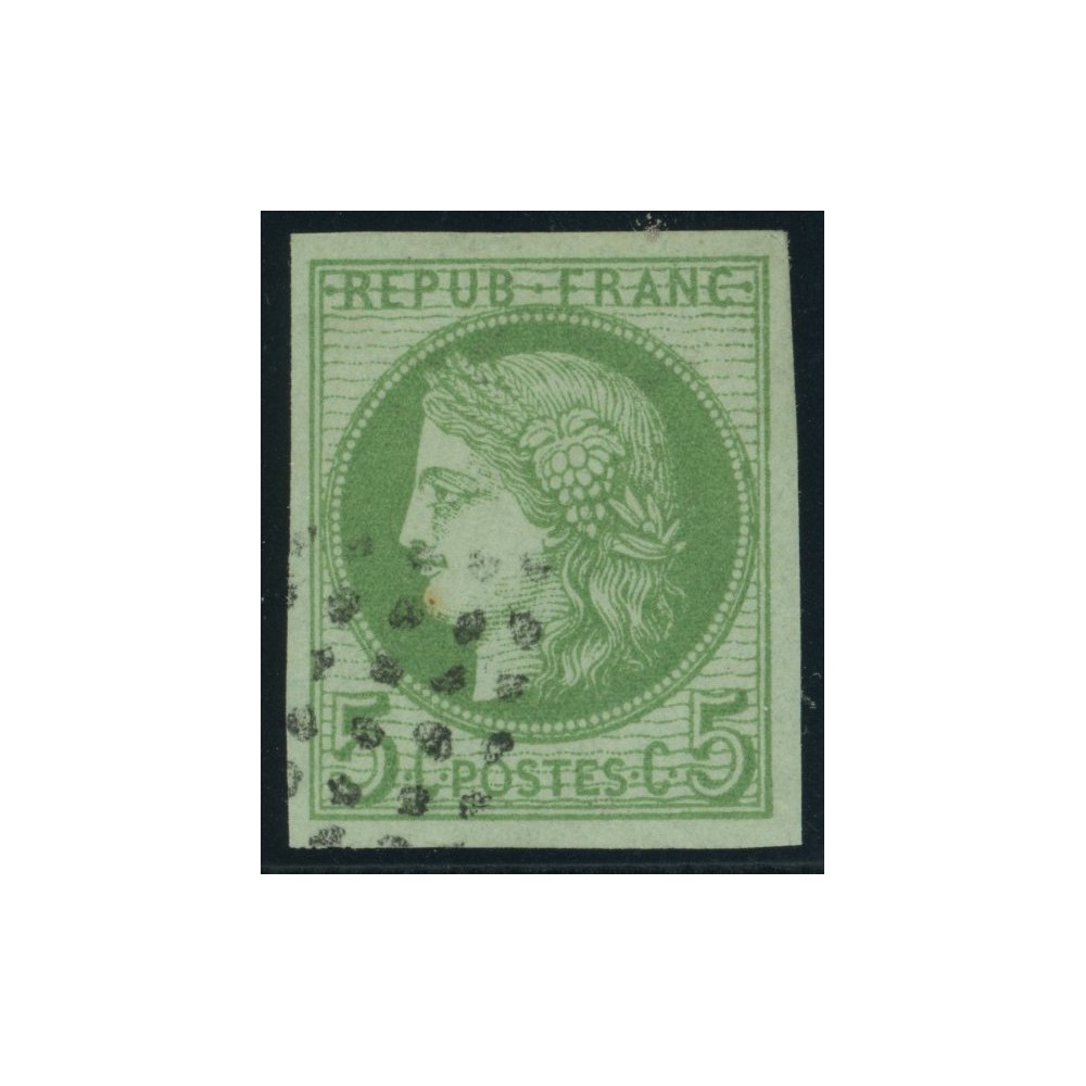 Céres YT 17 - 5 c. vert s. azuré - Oblitere cote 12 euro