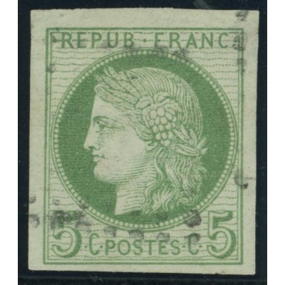 Céres YT 17 - 5 c. vert s. azuré - Oblitere cote 12 euro