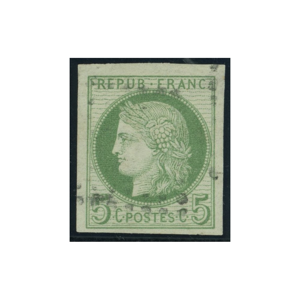 Céres YT 17 - 5 c. vert s. azuré - Oblitere cote 12 euro