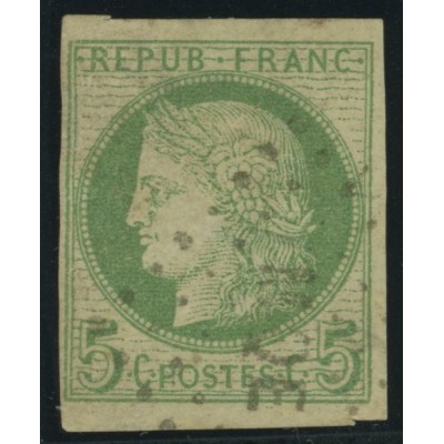 Céres YT 17 - 5 c. vert s. azuré - Oblitere cote 12 euro