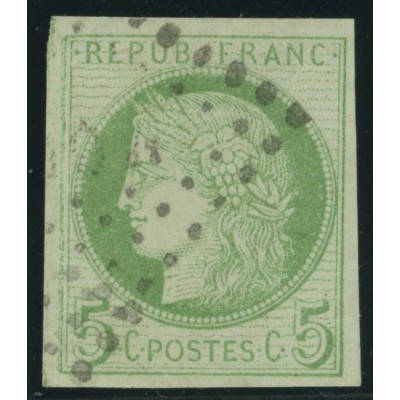 Céres YT 17 - 5 c. vert s. azuré - Oblitere cote 12 euro