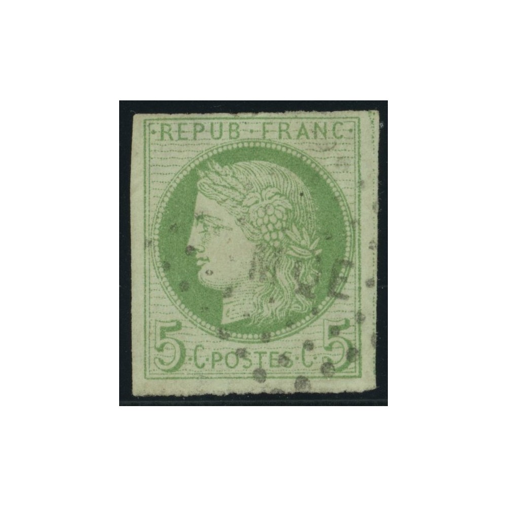 Céres YT 17 - 5 c. vert s. azuré - Oblitere cote 12 euro