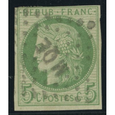 Céres YT 17 - 5 c. vert s. azuré - Oblitere cote 12 euro