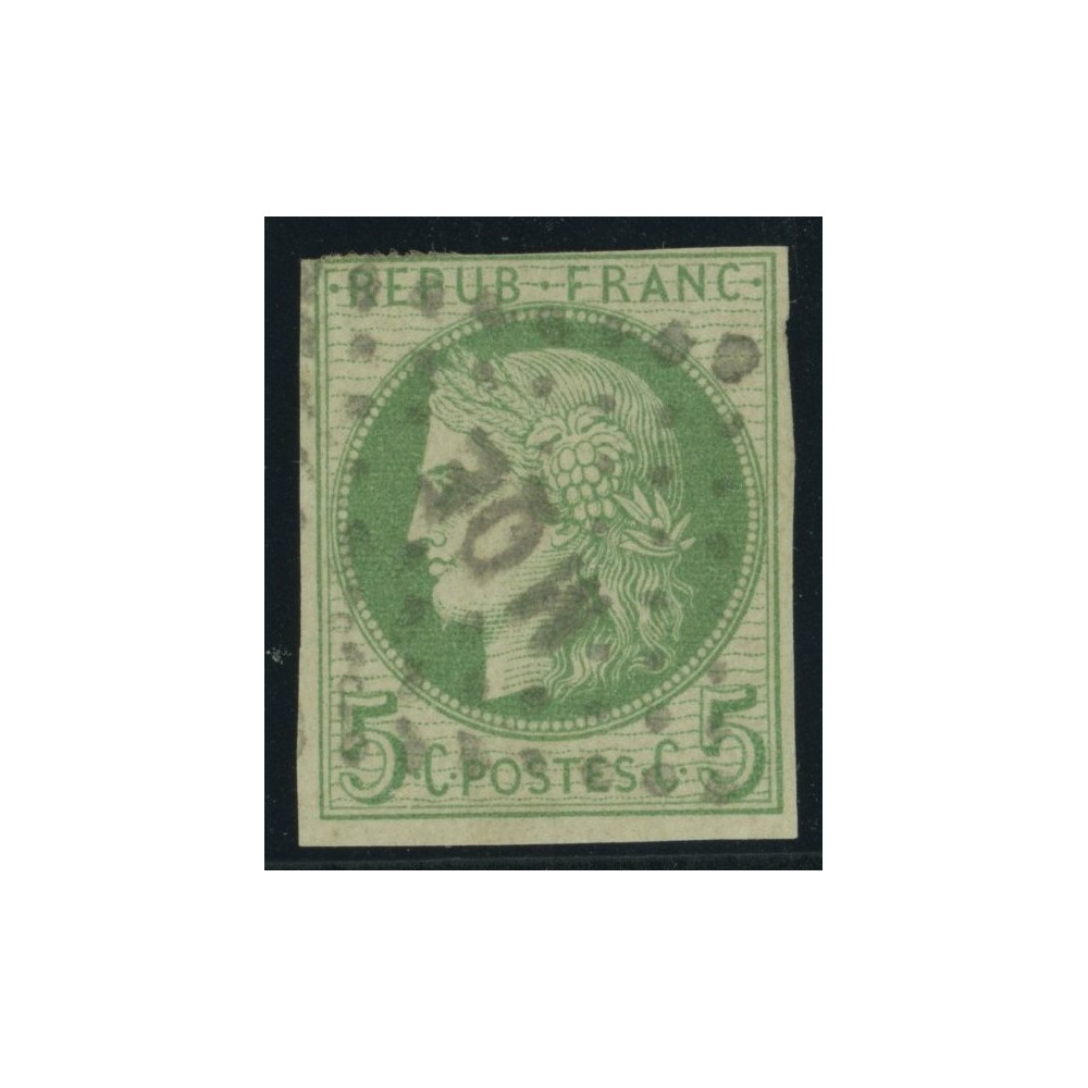 Céres YT 17 - 5 c. vert s. azuré - Oblitere cote 12 euro