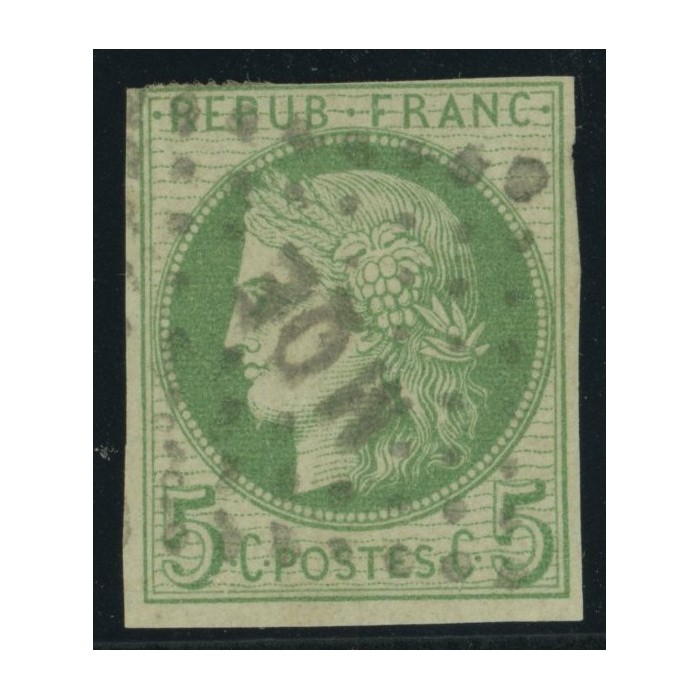 Céres YT 17 - 5 c. vert s. azuré - Oblitere cote 12 euro