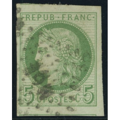 Céres YT 17 - 5 c. vert s. azuré - Oblitere cote 12 euro