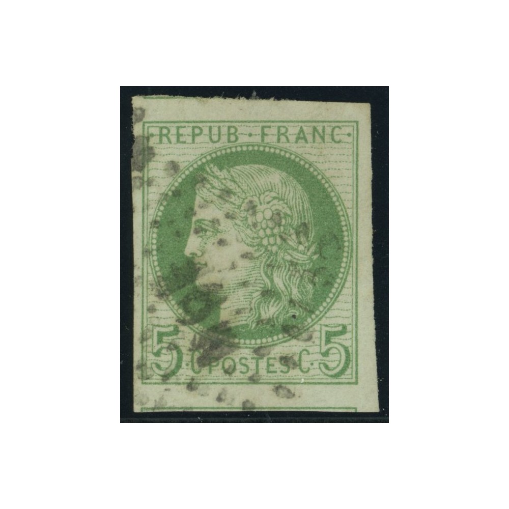 Céres YT 17 - 5 c. vert s. azuré - Oblitere cote 12 euro