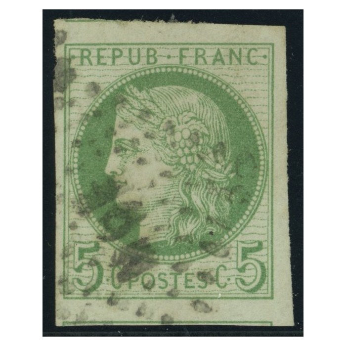 Céres YT 17 - 5 c. vert s. azuré - Oblitere cote 12 euro