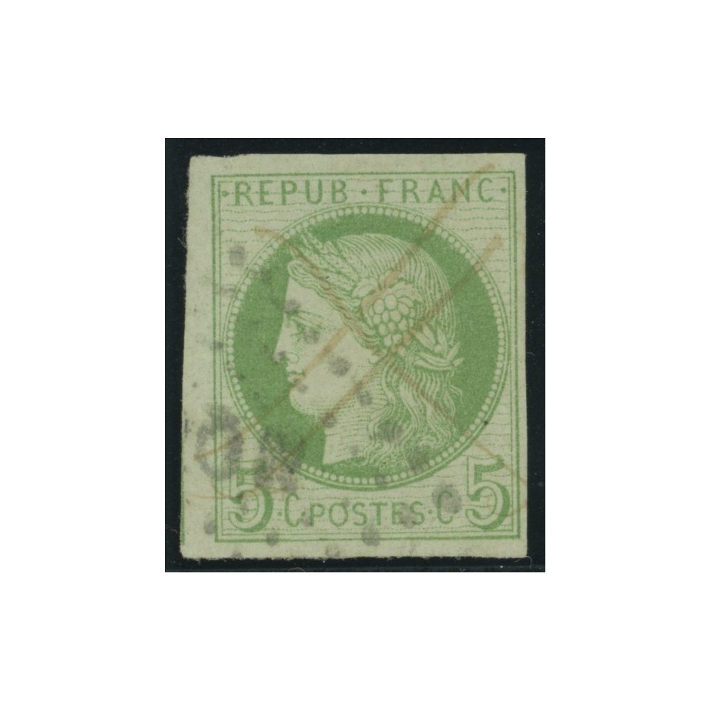 Céres YT 17 - 5 c. vert s. azuré - Oblitere cote 12 euro