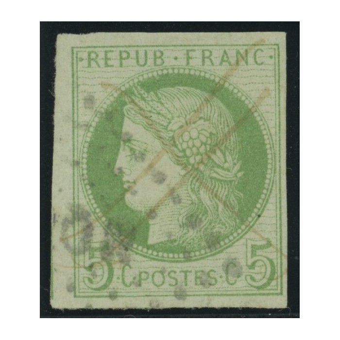 Céres YT 17 - 5 c. vert s. azuré - Oblitere cote 12 euro