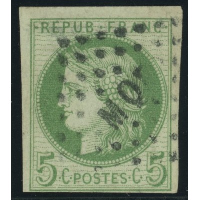 Céres YT 17 - 5 c. vert s. azuré - Oblitere cote 12 euro