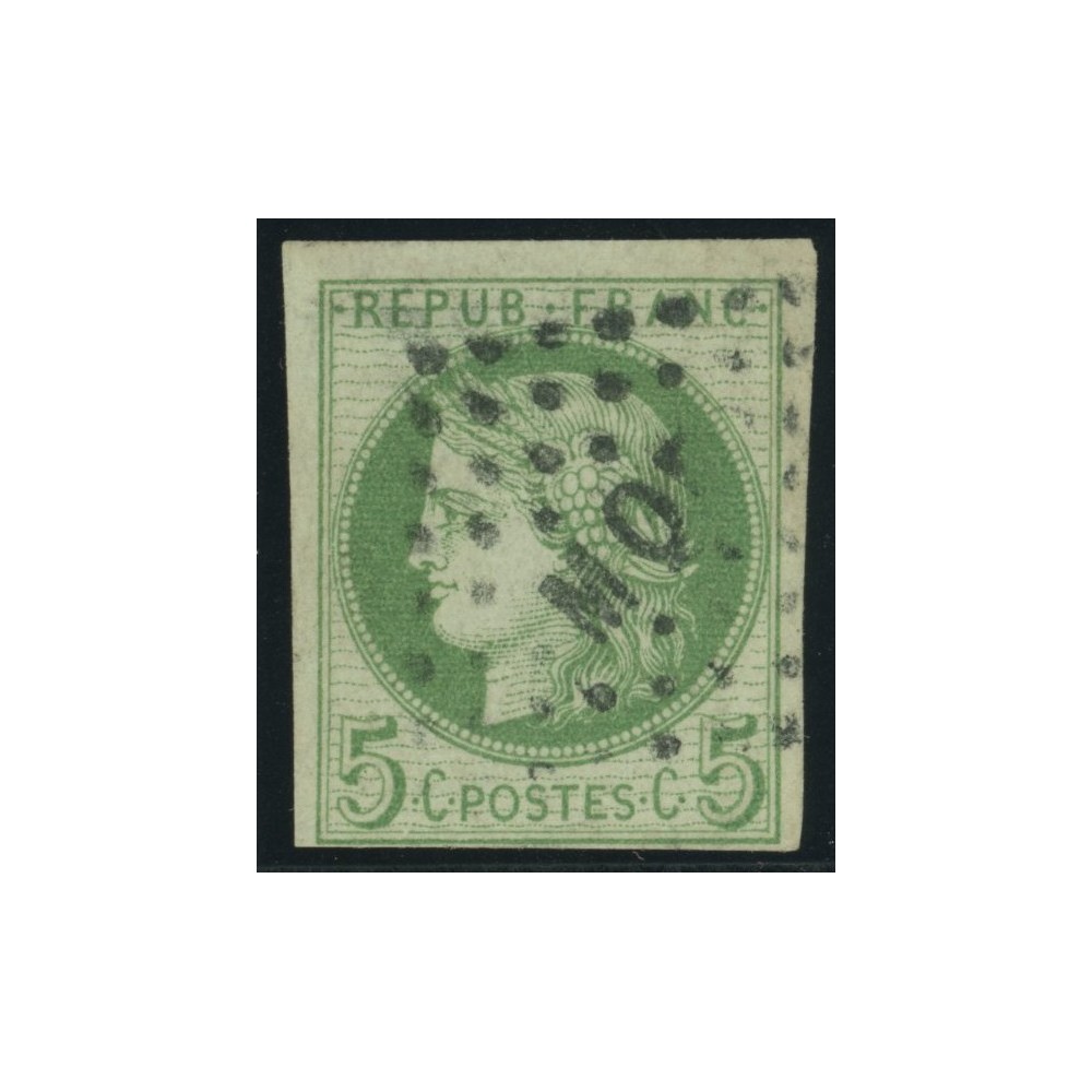 Céres YT 17 - 5 c. vert s. azuré - Oblitere cote 12 euro