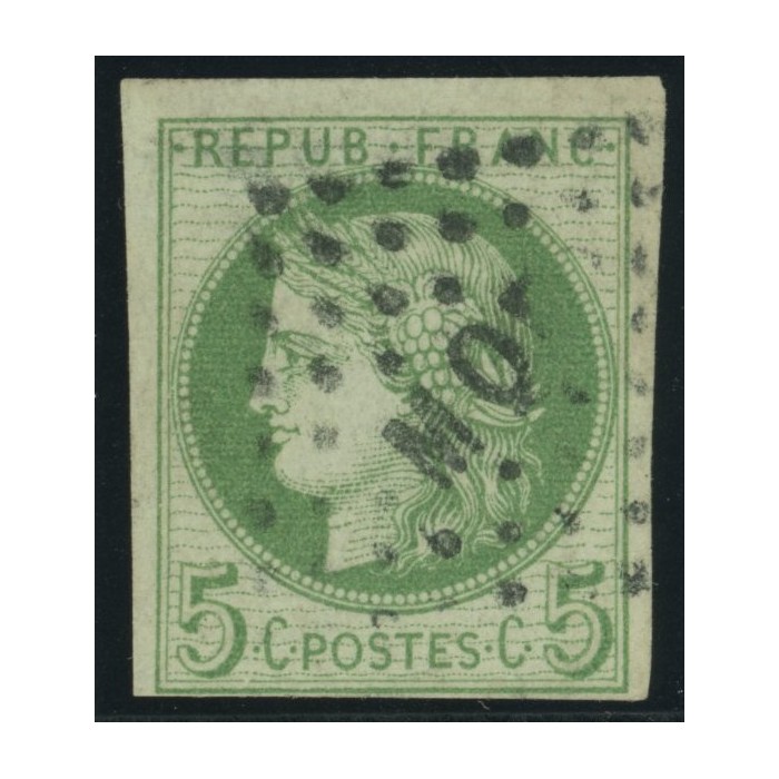 Céres YT 17 - 5 c. vert s. azuré - Oblitere cote 12 euro