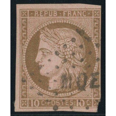 Céres YT 18 - 10 c. brun s. rose - Oblitere cote 18 euro