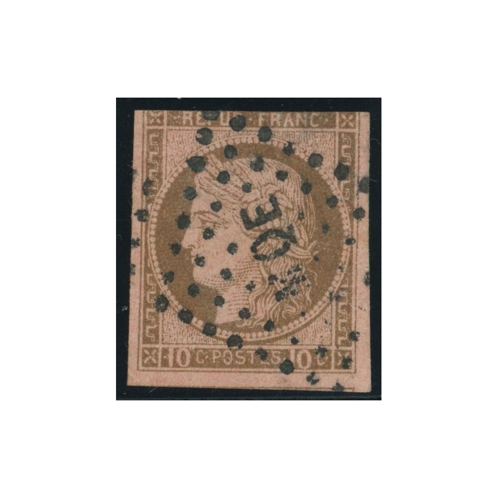 Céres YT 18 - 10 c. brun s. rose - Oblitere cote 18 euro