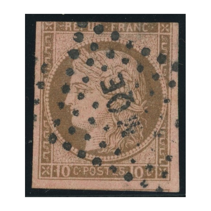 Céres YT 18 - 10 c. brun s. rose - Oblitere cote 18 euro