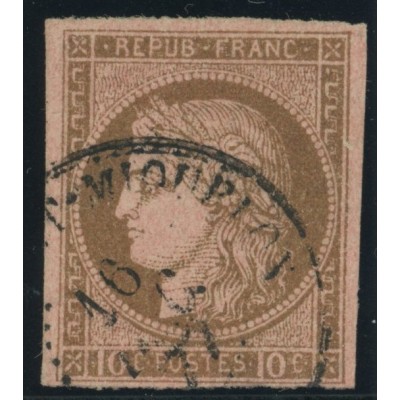 Céres YT 18 - 10 c. brun s. rose - Oblitere cote 18 euro