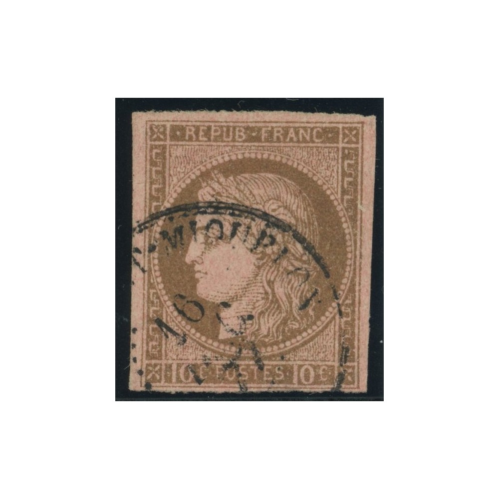 Céres YT 18 - 10 c. brun s. rose - Oblitere cote 18 euro