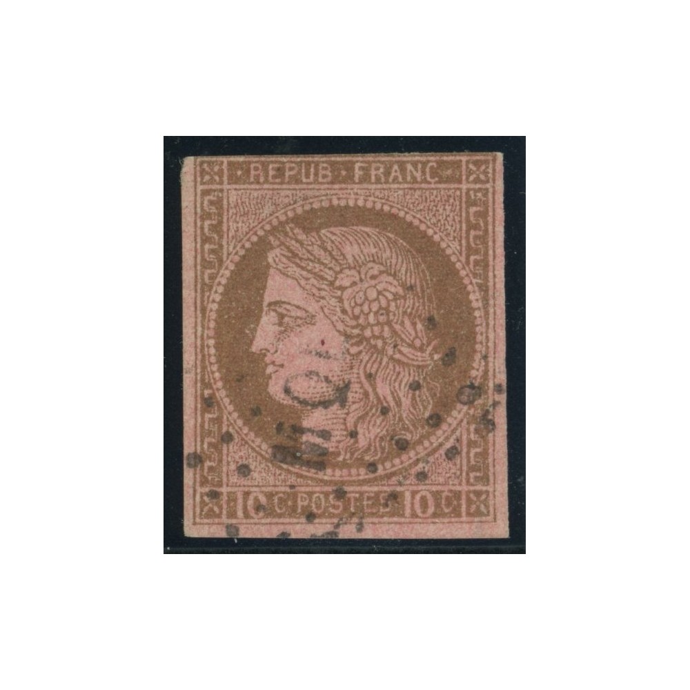 Céres YT 18 - 10 c. brun s. rose - Oblitere cote 18 euro