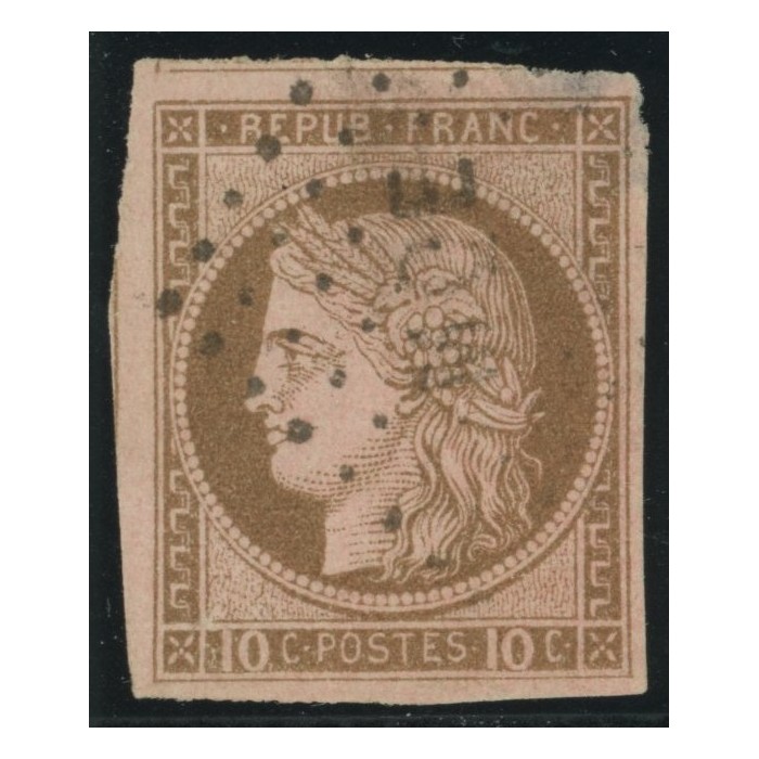 Céres YT 18 - 10 c. brun s. rose - Oblitere cote 18 euro