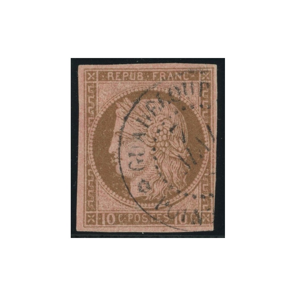 Céres YT 18 - 10 c. brun s. rose - Oblitere cote 18 euro