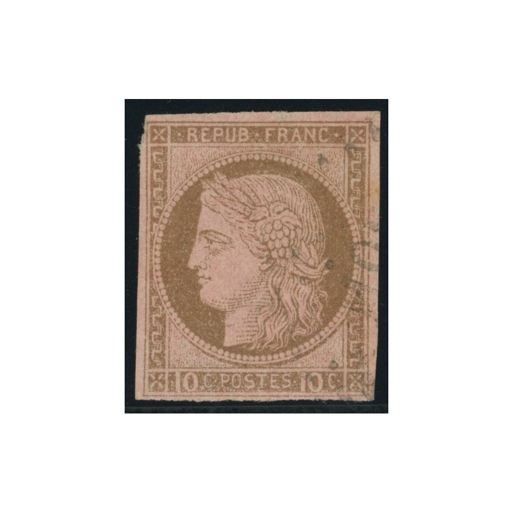 Céres YT 18 - 10 c. brun s. rose - Oblitere cote 18 euro