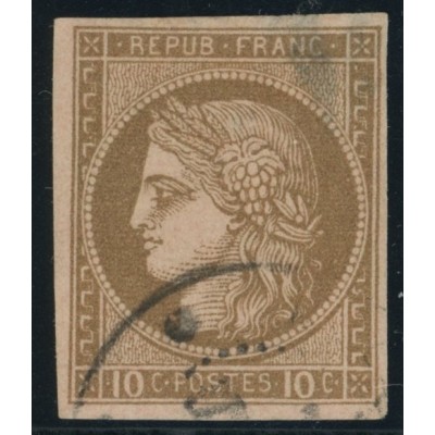Céres YT 18 - 10 c. brun s. rose - Oblitere cote 18 euro