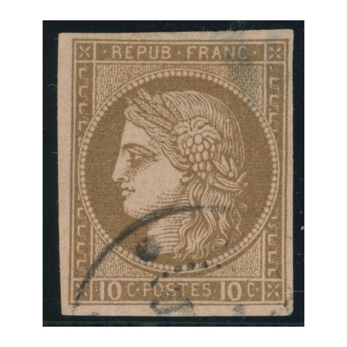 Céres YT 18 - 10 c. brun s. rose - Oblitere cote 18 euro