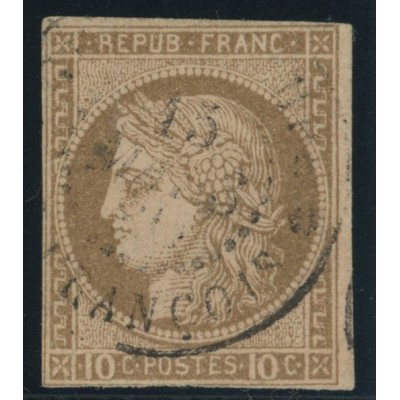 Céres YT 18 - 10 c. brun s. rose - Oblitere cote 18 euro