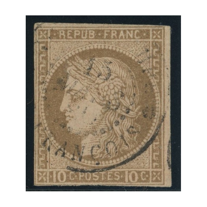 Céres YT 18 - 10 c. brun s. rose - Oblitere cote 18 euro