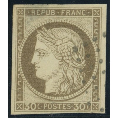 Céres YT 20 - 30 c. brun - Oblitere cote 30 euro