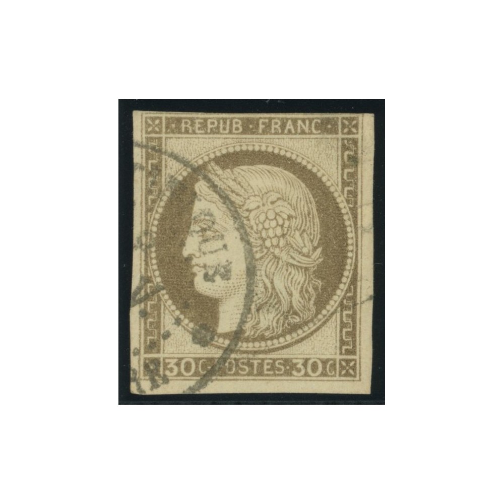 Céres YT 20 - 30 c. brun - Oblitere cote 30 euro