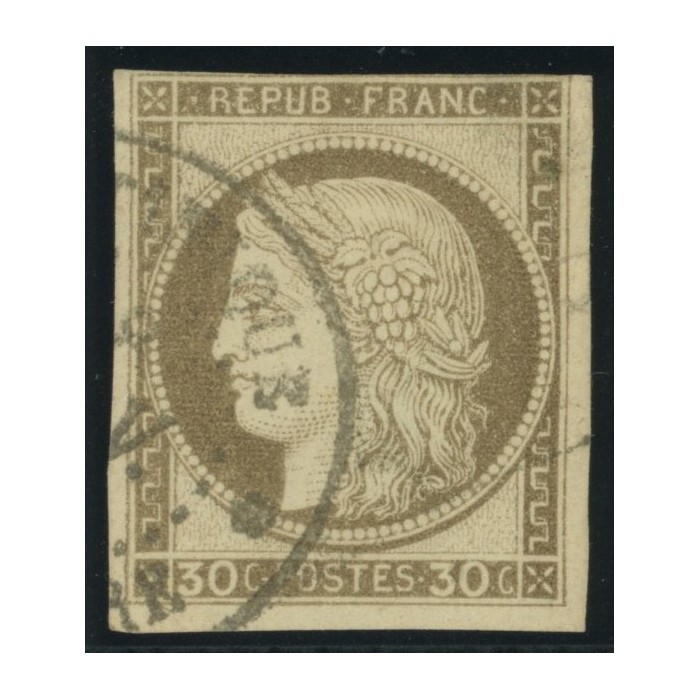 Céres YT 20 - 30 c. brun - Oblitere cote 30 euro
