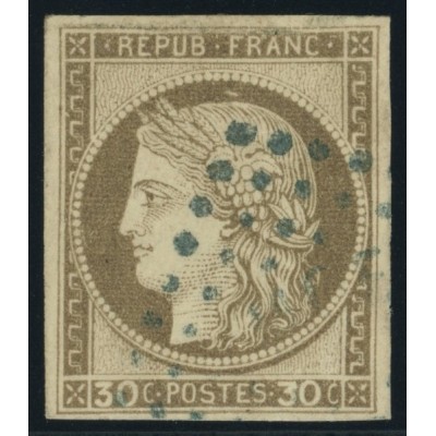 Céres YT 20 - 30 c. brun - Oblitere cote 30 euro