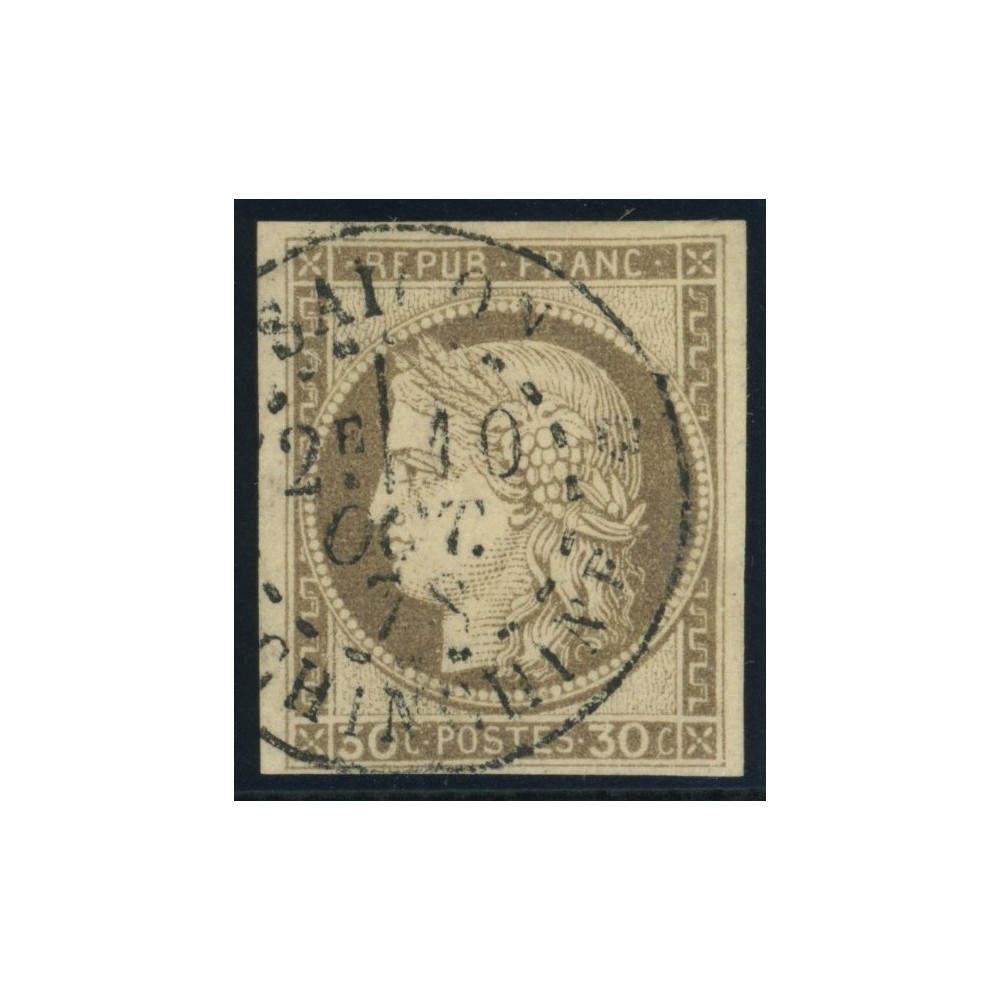 Céres YT 20 - 30 c. brun - Oblitere cote 30 euro