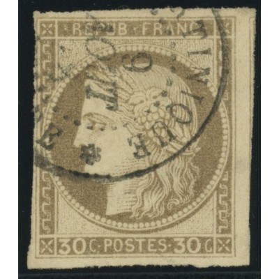 Céres YT 20 - 30 c. brun - Oblitere cote 30 euro