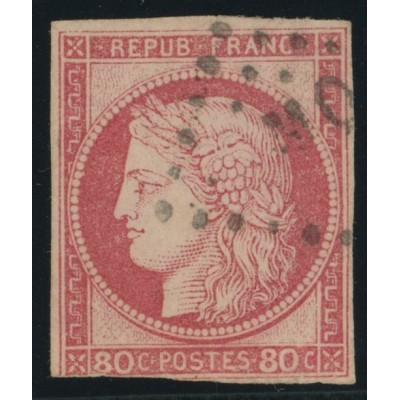 Céres YT 21 - 80 c. rose - Oblitere cote 195 euro