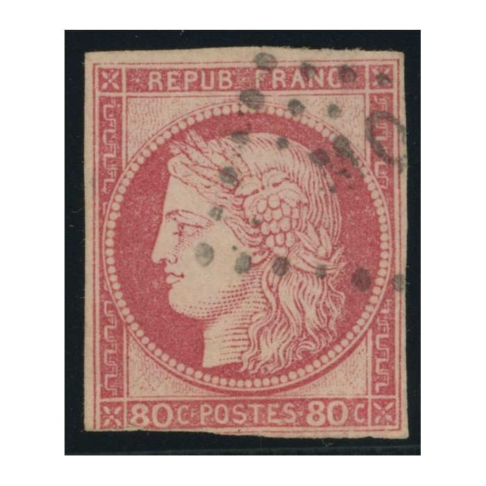 Céres YT 21 - 80 c. rose - Oblitere cote 195 euro