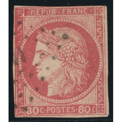 Céres YT 21 - 80 c. rose - Oblitere cote 195 euro