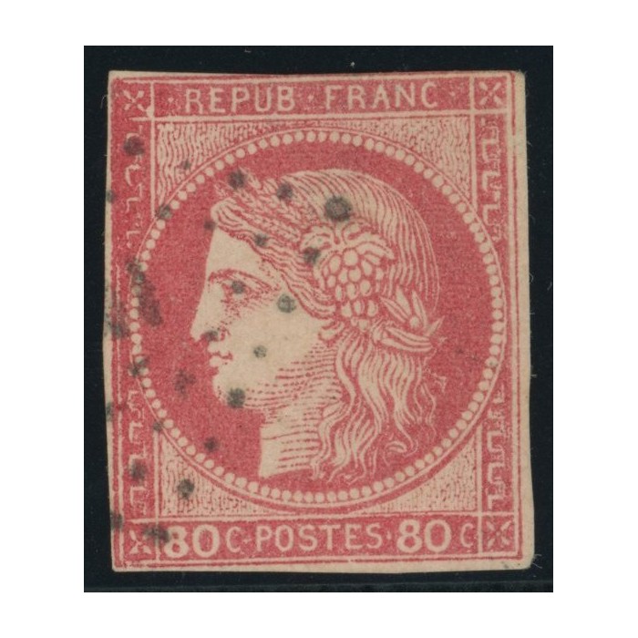 Céres YT 21 - 80 c. rose - Oblitere cote 195 euro