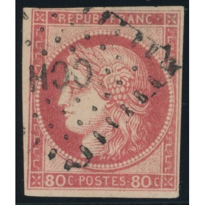 Céres YT 21 - 80 c. rose - Oblitere cote 195 euro