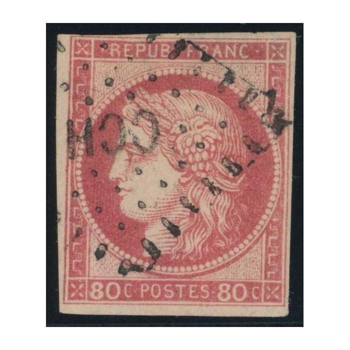 Céres YT 21 - 80 c. rose - Oblitere cote 195 euro