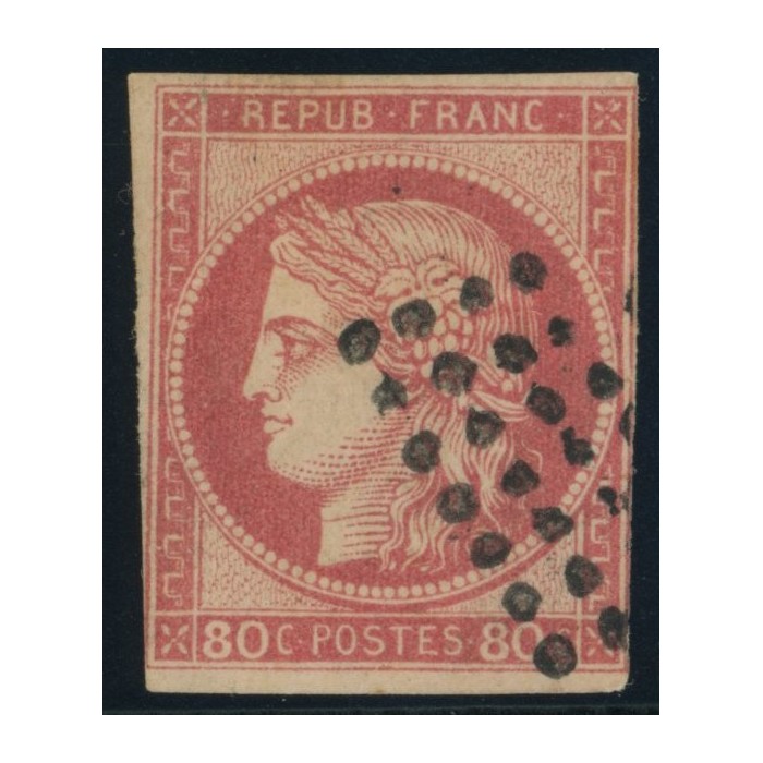 Céres YT 21 - 80 c. rose - Oblitere cote 195 euro