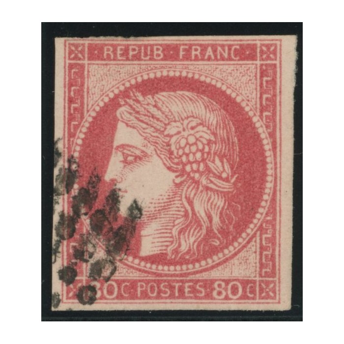 Céres YT 21 - 80 c. rose - Oblitere cote 195 euro