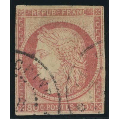 Céres YT 21 - 80 c. rose - Oblitere cote 195 euro