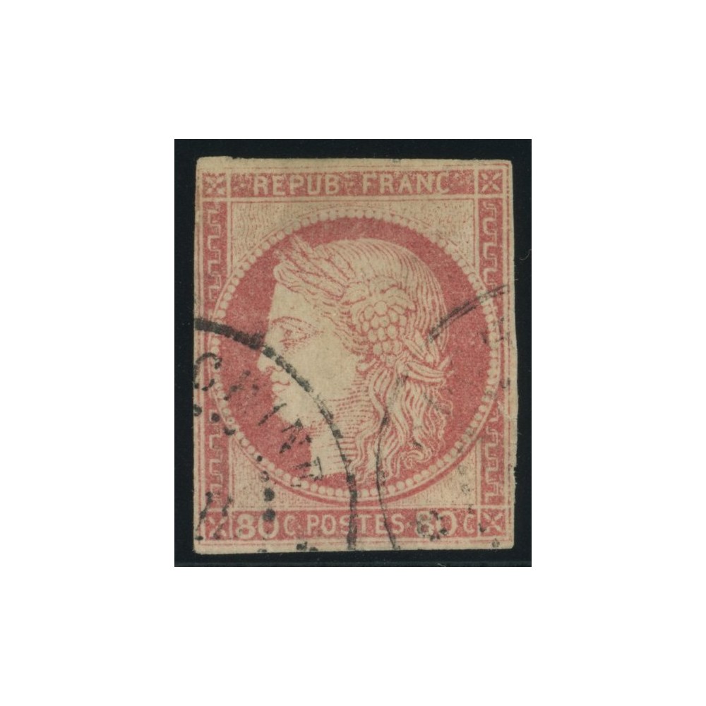 Céres YT 21 - 80 c. rose - Oblitere cote 195 euro