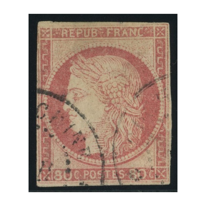 Céres YT 21 - 80 c. rose - Oblitere cote 195 euro